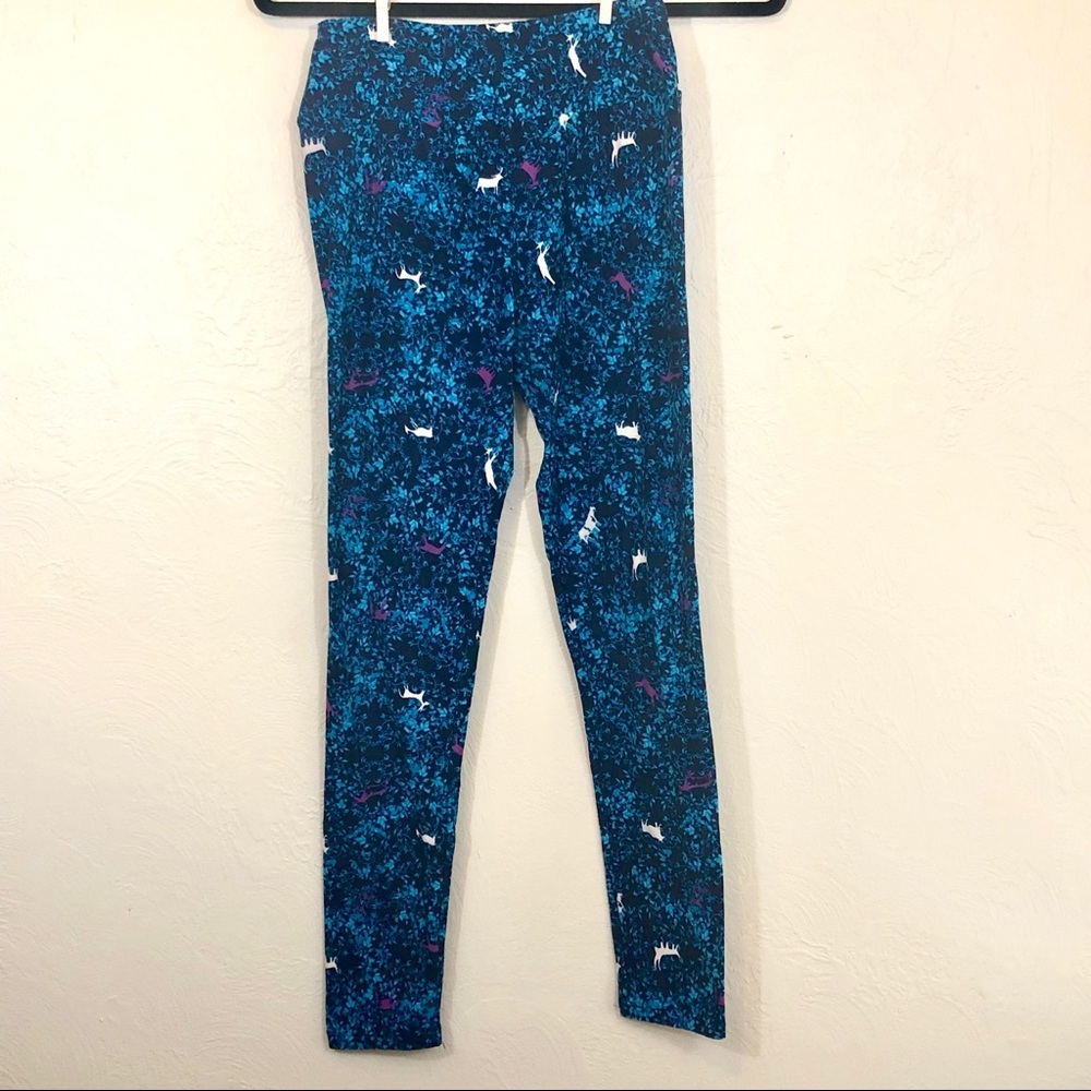 RARE HTF Lularoe OS Cow Goat Unicorn Leggings EUC